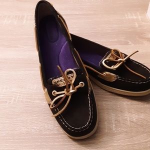 Angelfish Black/Gold Glitter Sperrys